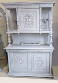 large Antique French painted buffet base